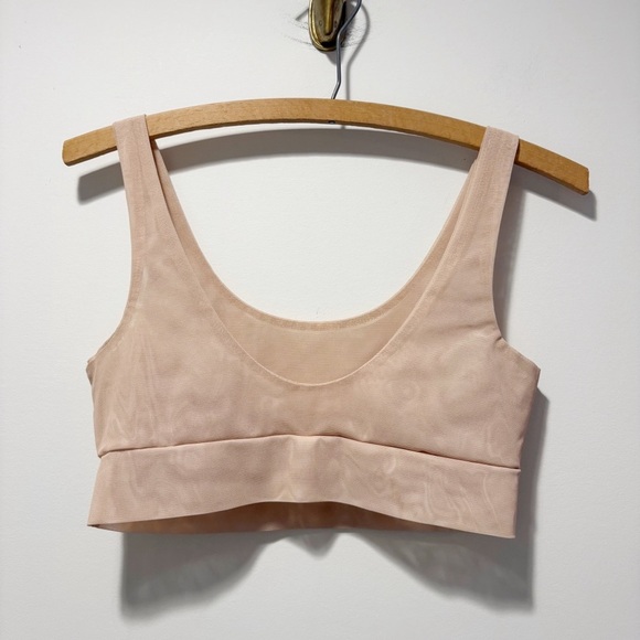 Underbares Mesh U Bra Size Small Beige Cream Tan Comfort No Underwire Lounge - Picture 7 of 13